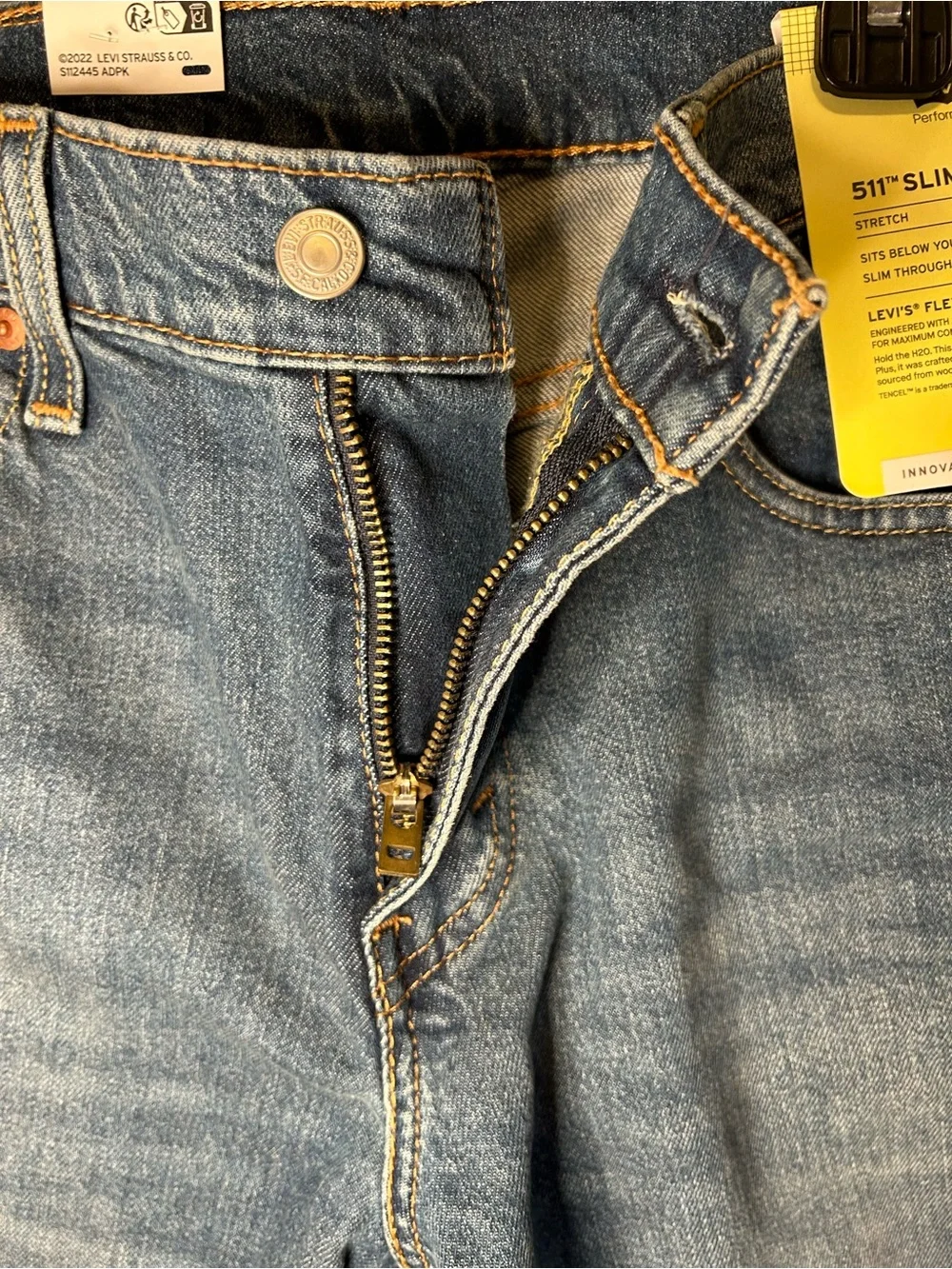 NWT Levi's 511 Slim Men's Blue Denim Jeans Flex 30 x 30